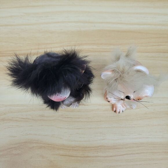 Vintage Bradley Exclusives Japan Anthropomorphic Monkey & Lion Furry Figurines - Picture 8 of 12